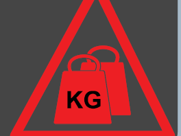 Warnsymbol zur Gewichtsbelastung – klare Kennzeichnung für sicheres Arbeiten