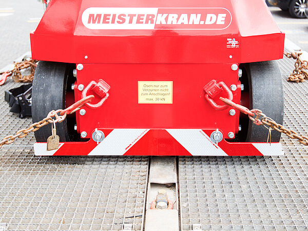 Sicher verzurrt, klar gekennzeichnet