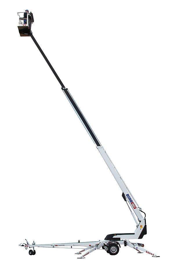 Anhänger Hebebühne DINO 180T II in der Seitenansicht