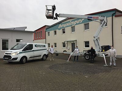 Auslieferung Anhänger Gelenk Teleskop Arbeitsbühne DINO 210XT II