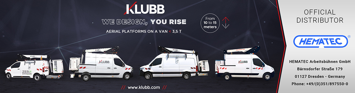 KLUBB Aerial Platforms on a Van < 3.5T, Official Distributor